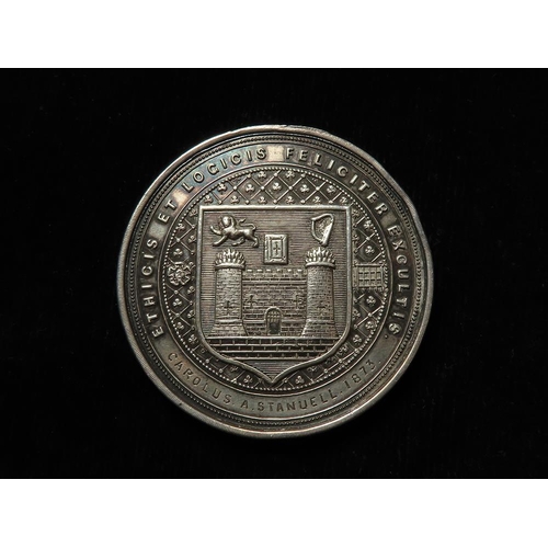 798 - Ireland, Academic Medal, unmarked silver d.51mm, 61.54g: Trinity College Dublin medal to CAROLUS A. ... 