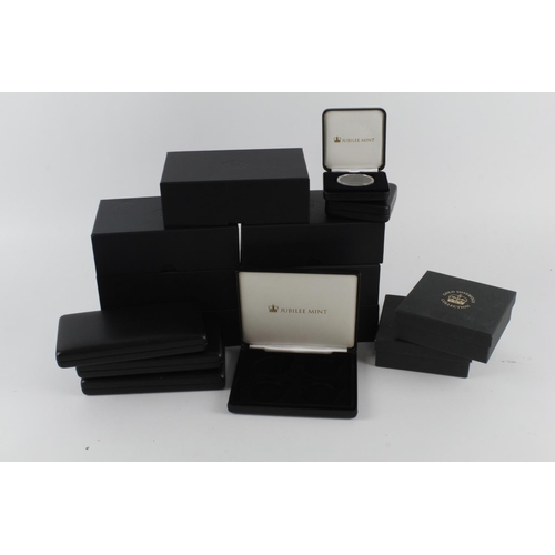 805 - Large box of luxury coin cases. Mainly from 