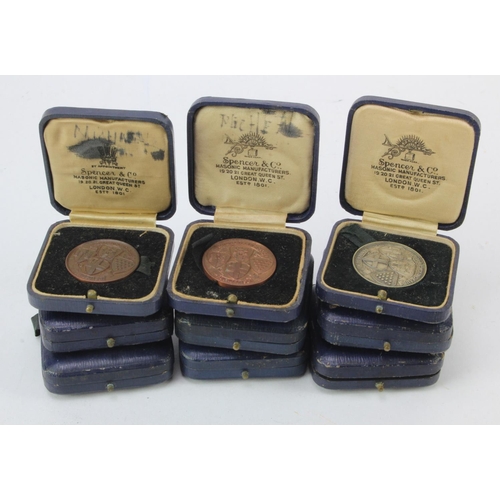 821 - Motor Cycling Club Medals (9) to N.E. HEARD, 1930-1938, including 4x silver. Cased.