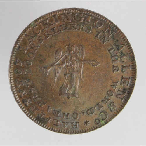 845 - Token, 18thC: London, J. Lackington Booksellers, Finsbury Square Halfpenny 1795, milled edge ////, n... 