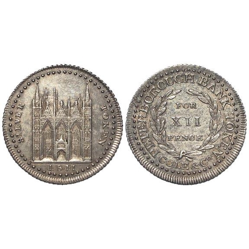 848 - Token, 19thC silver, Cambridgeshire (then Northamptonshire): Peterborough, Cole & Co. Shilling 1811,... 