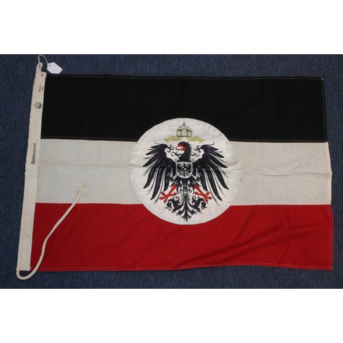 355 - German WW1 1914 dated colonial naval flag 3x2 (sold as seen).