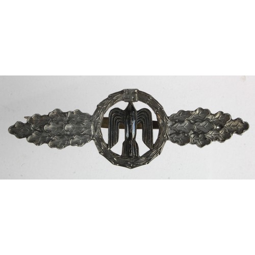 454 - WW2 German Luftwaffe Silver Grade Bomber Clasp, No Maker.