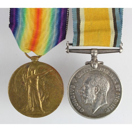 779 - BWM & Victory Medal to (44891 Pte E A Edwards Durh L.I.) Served 5th Bn. Taken Prisoner of War 29/3/1... 