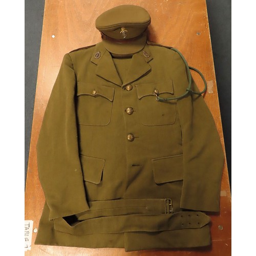 596 - Royal Signals Officers uniform with the rank of captain comes with jacket, trousers and hat compete ... 