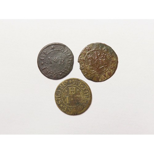 872 - Tokens, 17thC Suffolk (3): Lakenheath, James Parlett 1/4d, D#203, rare, VG, small chip; Long Melford... 