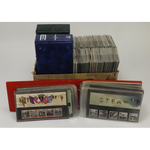 21 - GB - Presentation Packs in a packed box, 1980's to c2000, slight duplication, loose and in 3x albums... 