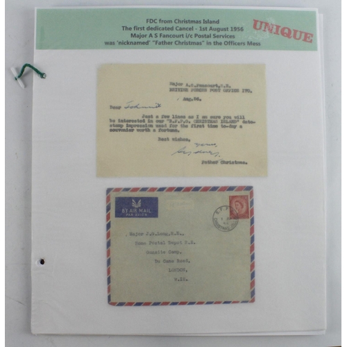 40 - Christmas Island Postal History: A selection of covers, all displayed and described on leaves, all w... 