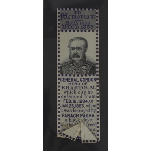 526 - Gen Gordon of Khartoum, silk bookmark by Bollans (1)