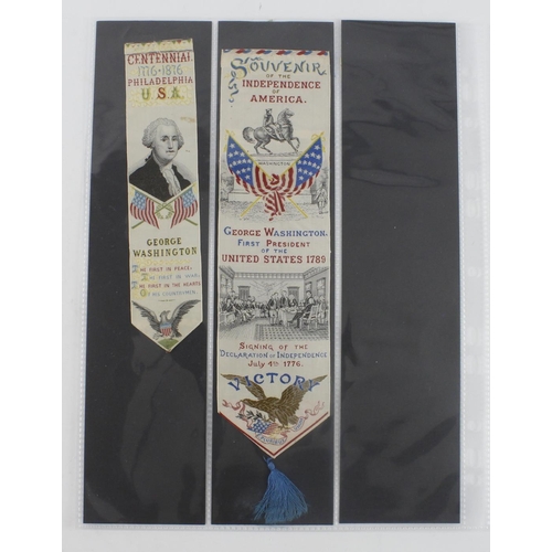 534 - George Washington, varied selection of silk bookmarks by Stevens   (5)