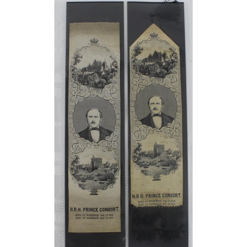 541 - H.R.H. Prince Albert, woven silk bookmarks by various manufacturers   (4)