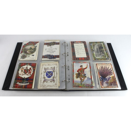 773 - Scotland collection in modern binder, street scenes, comic & views of various areas and villages  (a... 