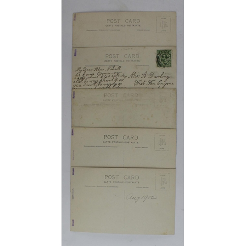 787 - Suffolk, Bungay: 1912 Floods. RP cards by Clarke of Bungay showing damage to the railway track and b... 