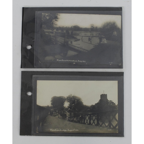 813 - Suffolk, Mendham: 1912 Flood - three RP cards.