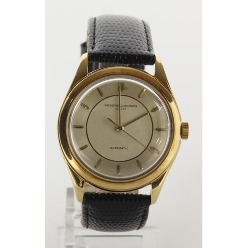 11 - Gents 18ct cased Vacheron & Constantin automatic wristwatch, ref. 4870. The two-tone dial with gilt ... 