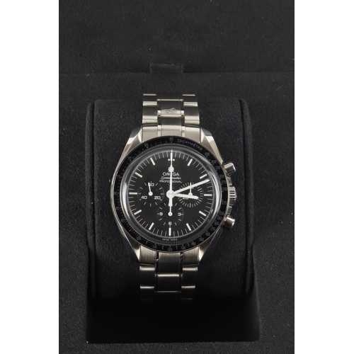 131 - Omega Speedmaster Moonwatch stainless steel cased gents manual wind wristwatch, ref. 31130423001005,... 