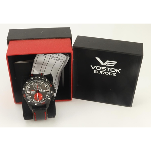 139 - Vostock Europe Almaz Space Station stainless steel cased gents chronograph quartz wristwatch, purcha... 