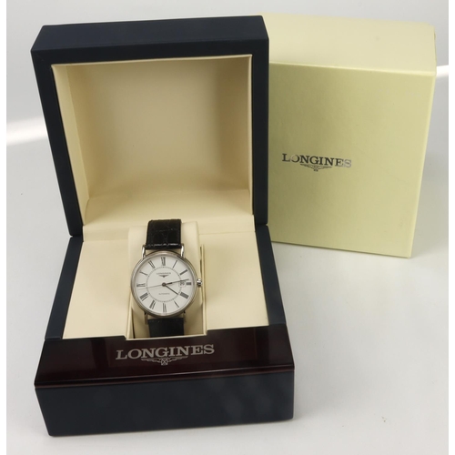 191 - Longines Precense stainless steel cased automatic gents wristwatch, ref. L49214112, purchased 2021. ... 