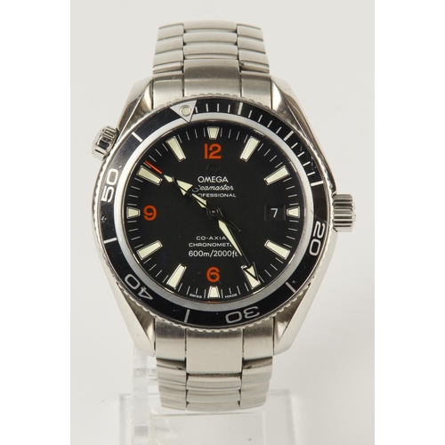 193 - Omega Seamaster Planet Ocean stainless steel cased gents automatic wristwatch, ref. 168 1651. The bl... 