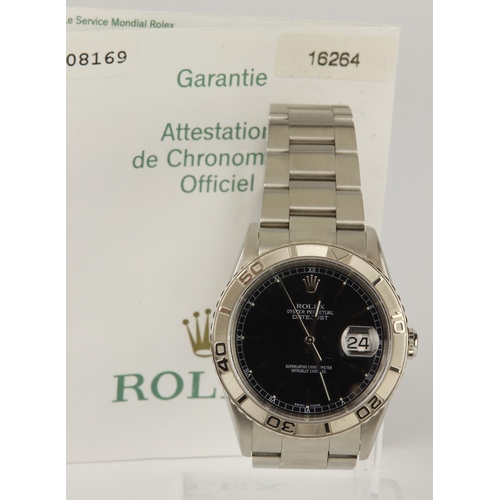 194 - Rolex Oyster Perpetual Datejust Turn-O-Graph 'Thunderbird' stainless steel cased gents wristwatch, r... 