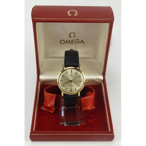 25 - Gents 9ct cased Omega Seamaster De Ville manual wind wristwatch, ref. 1355010, serial. 25030xxx, 196... 