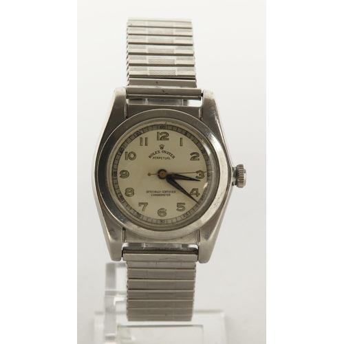 28 - Rolex Oyster Perpetual 'Bubble Back' stainless steel cased gents wristwatch, ref. 2940, circa 1940s.... 