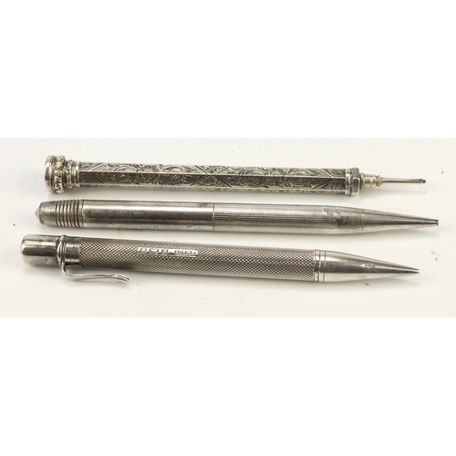 467 - Samson Morden & Co. silver propelling pencil (Morden Everpoint), hallmarked S.M. & Co. London 1937 +... 