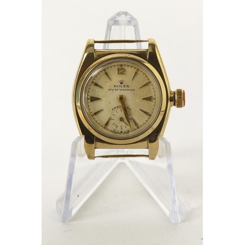 5 - Rolex Oyster Speedking 9ct cased manual wind gents wristwatch. The creamed dial with gilt hour marke... 