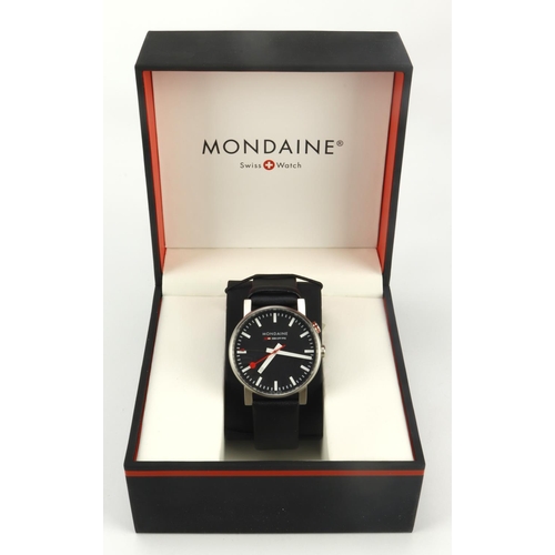 91 - Mondaine Evo Official Swiss Railways stainless steel cased gents quartz wristwatch, ref. 30352. The ... 