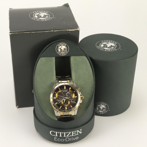 92 - Citizen Eco-Drive Perpetual Calendar Radio Controlled gents wristwatch, cal. E650-SO75157. The black... 