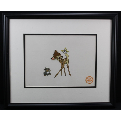 71 - Walt Disney Company Sericel. 60th anniversary edition animation cell serigraph (2004). Titled, Bambi... 