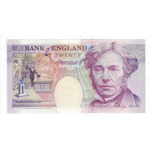 164 - Kentfield 20 Pounds (B371) issued 1991, scarce FIRST RUN 'E01' prefix, with LOW SERIAL No. E01 00142... 