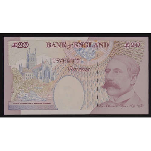 169 - Lowther 20 Pounds (B386) issued 1999, rare FIRST RUN 'AA01' prefix with LOW serial number, serial AA... 