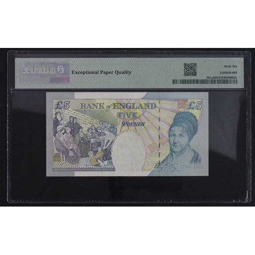171 - Lowther 5 Pounds (B393) issued 2002, FIRST RUN 'HA01' prefix with VERY LOW serial number HA01 000078... 