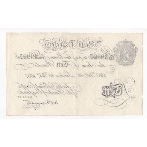 227 - Peppiatt BERNHARD note, 10 Pounds dated 16th February 1937, serial K/182 39997, London issue (B242 f... 