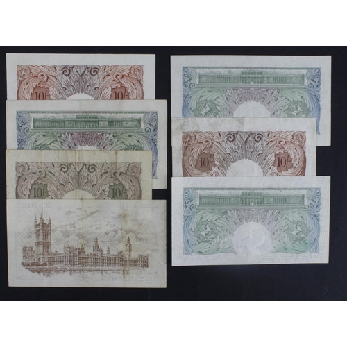 248 - Bank of England & Treasury (7), Warren Fisher 1 Pound 1923 (T31), Mahon 1 Pound 1928 (B212), Peppiat... 