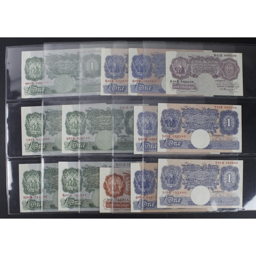 252 - Bank of England (13), a good collection of FIRST PREFIX Britannia notes comprising Peppiatt 10 Shill... 