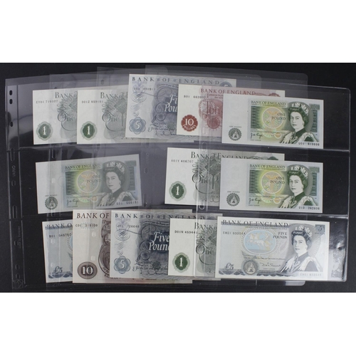 253 - Bank of England (13), a good collection of FIRST PREFIX Portrait notes comprising O'Brien 10 Shillin... 