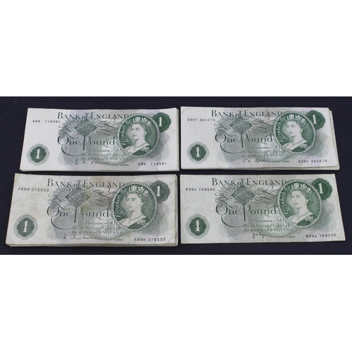267 - Bank of England (42), a good collection of mid series LAST PREFIX notes all '99', comprising O'Brien... 