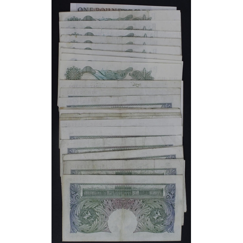 273 - Bank of England 1 Pound (46), Brittania notes (17) signed Peppiatt and Beale, Portrait notes (29) si... 