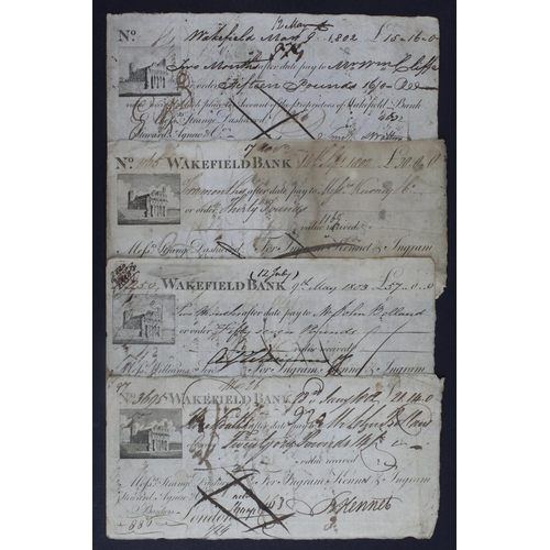 294 - Wakefield Bank (4) payment orders for Ingram, Kennet & Ingram dated 1802 and 1803 (3) and payment or... 