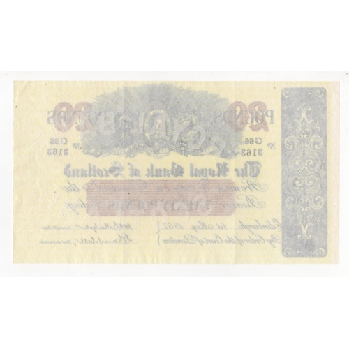 459 - Scotland, Royal Bank of Scotland 20 Pounds dated 1st May 1957, signed Ballantyne & Campbell, serial ... 