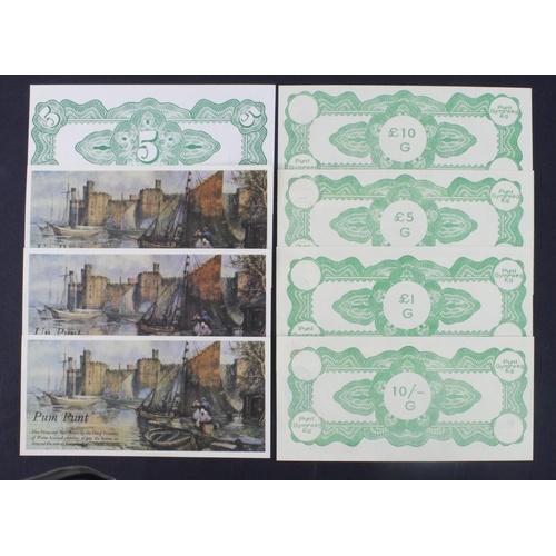 476 - Wales (8), 10 Shillings, 1 Pound, 5 Pounds & 10 Pounds revenue stamp 20th October 1969, Black Sheep ... 