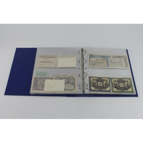 488 - Austrian Notgeld issues (121), an album of 1920's small size emergency private issues from Austrian ... 