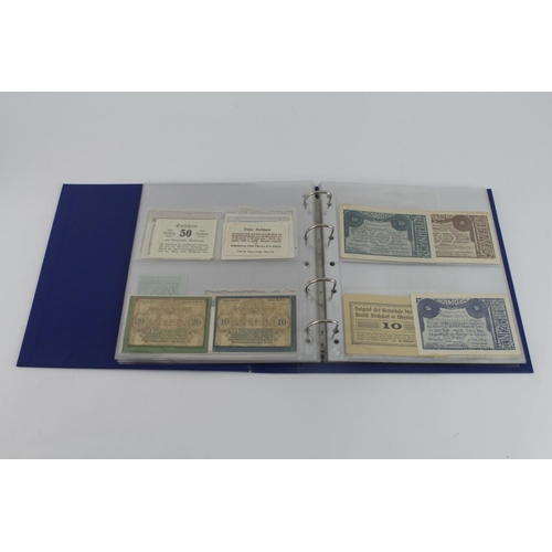 488 - Austrian Notgeld issues (121), an album of 1920's small size emergency private issues from Austrian ... 