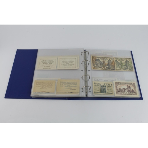 488 - Austrian Notgeld issues (121), an album of 1920's small size emergency private issues from Austrian ... 