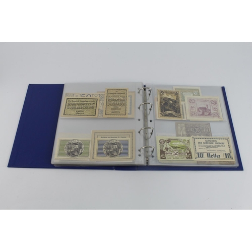 488 - Austrian Notgeld issues (121), an album of 1920's small size emergency private issues from Austrian ... 