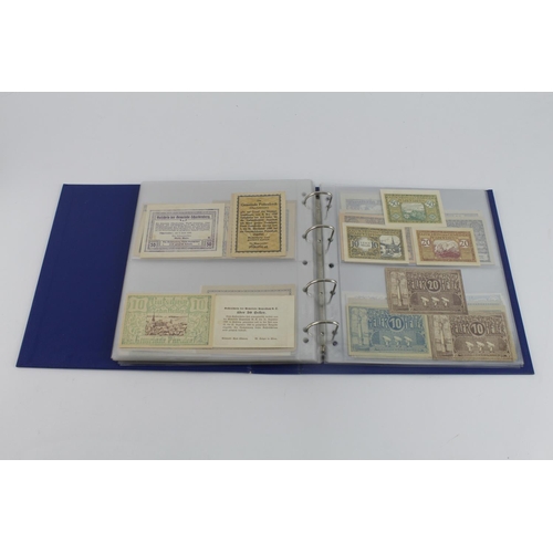 488 - Austrian Notgeld issues (121), an album of 1920's small size emergency private issues from Austrian ... 