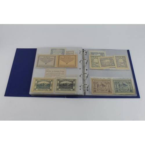 488 - Austrian Notgeld issues (121), an album of 1920's small size emergency private issues from Austrian ... 