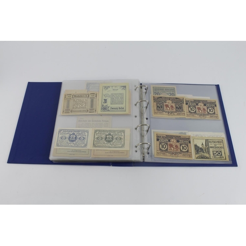 488 - Austrian Notgeld issues (121), an album of 1920's small size emergency private issues from Austrian ... 